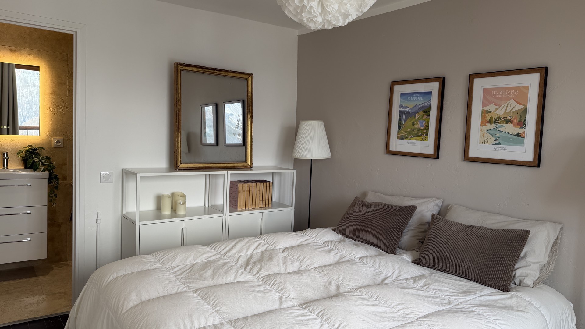 Suite chambre 1 avec salle de bain attenante, chalet Les Estaris Orcières